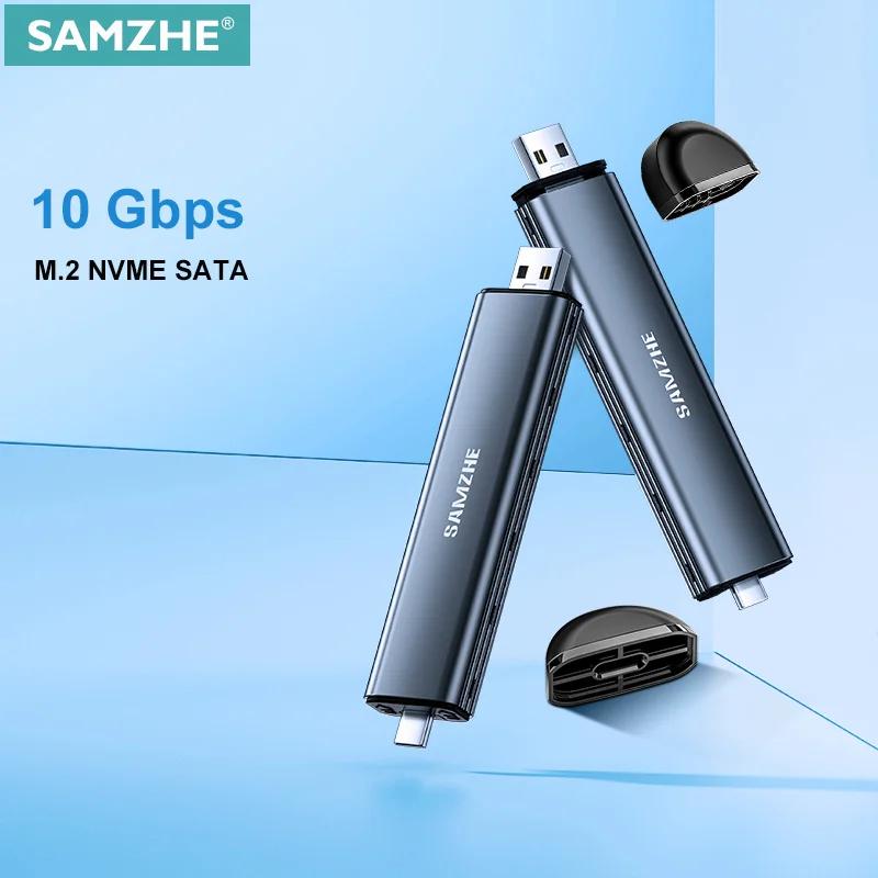 SAMZHE M.2 NVMe SSD Ŭ,   NVMe SATA-USB 3.1 Gen2, 10 Gbps NVMe PCI-E M.2 SSD ̽, ϵ ũ UASP 